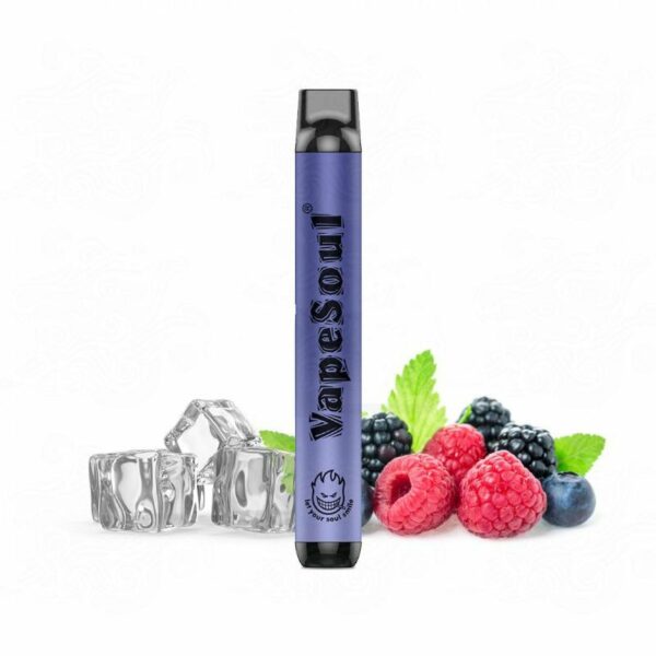 POD DESCARTÁVEL ZERO NICOTINA 1200 PUFFS C/ AJUSTE DE AIR FLOW - MIX BERRY - VAPESOUL