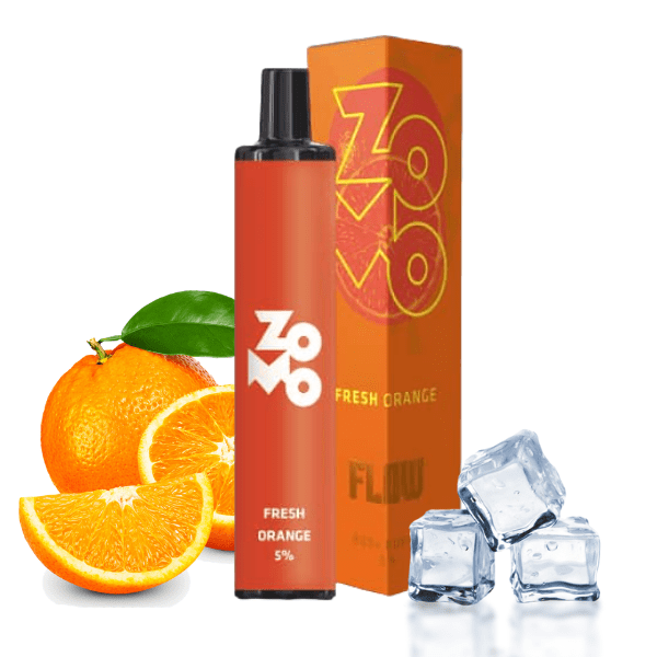 POD DESCARTÁVEL 5% NICSALT ZOMO FLOW 800 PUFFS - FRESH ORANGE - ZOMO