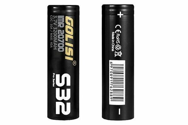 BATERIA 20700 S32IMR ALTO DRENO LI-ION CDR 30A MAX 40A 3200MAH - GOLISI - UNITÁRIO