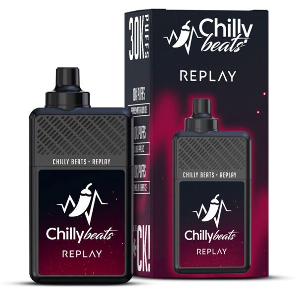 POD DESCARTÁVEL REPLAY 30K PUFFS - BERRIES W / DOUBLE A / WATER CHERRY - CHILLY BEATS