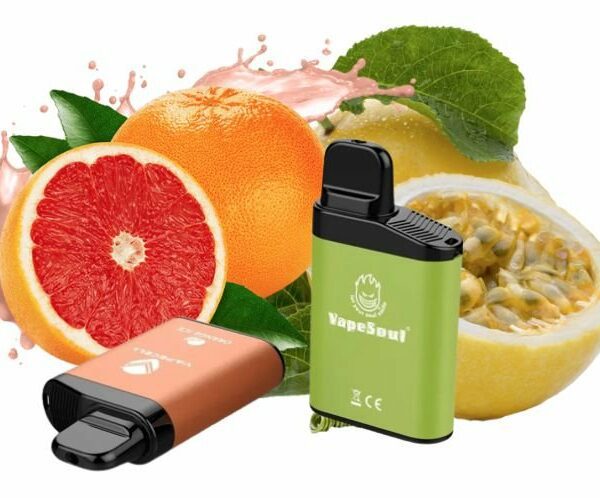 POD DESCARTÁVEL 5% NICSALT V-MAX 3500 PUFFS - PASSION GRAPEFRUIT - VAPESOUL