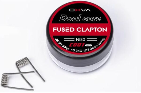 PREBUILT DUAL CORE FUSED CLAPTON Ni80 0.34OHM - OXVA - Imagem 2