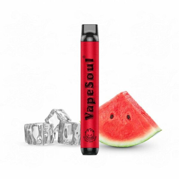 POD DESCARTÁVEL ZERO NICOTINA 1200 PUFFS C/ AJUSTE DE AIR FLOW - WATERMELON ICE - VAPESOUL