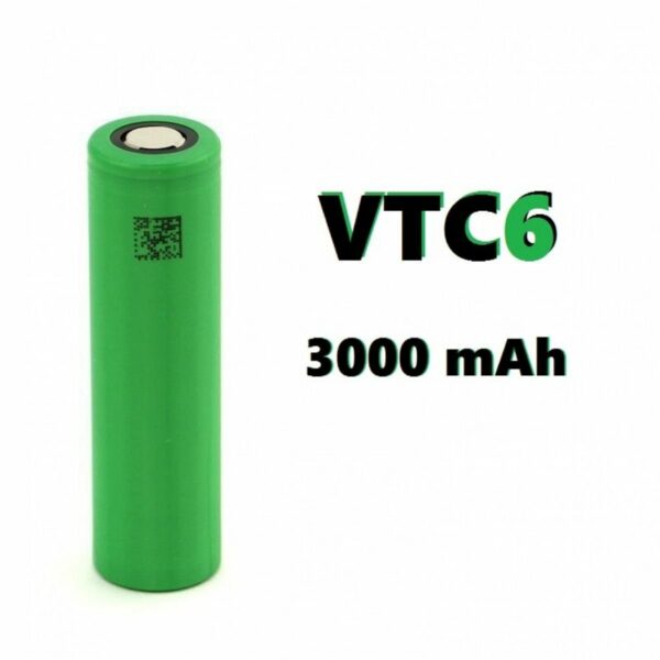 BATERIA 18650 LI-ION US SONY VTC6 3.6V 3000MAH HIGH DRAIN 10C 30A FLAT TOP - UNITÁRIO - Imagem 3