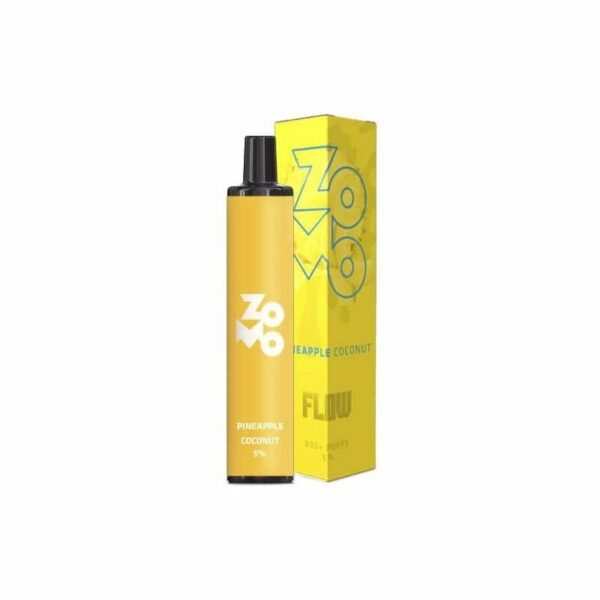 POD DESCARTÁVEL 5% NICSALT ZOMO FLOW 800 PUFFS - PINEAPPLE COCONUT - ZOMO - Imagem 3