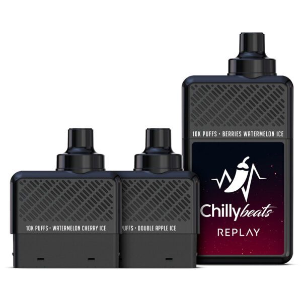 POD DESCARTÁVEL REPLAY 30K PUFFS - BERRIES W / DOUBLE A / WATER CHERRY - CHILLY BEATS - Imagem 3
