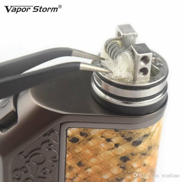 PINÇA INOX PONTA RETA CERÂMICA P/ VAPE - VAPORSTORM - Imagem 4