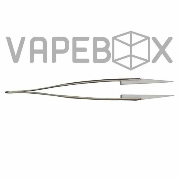 PINÇA INOX PONTA RETA P/ VAPE - VAPEBOX