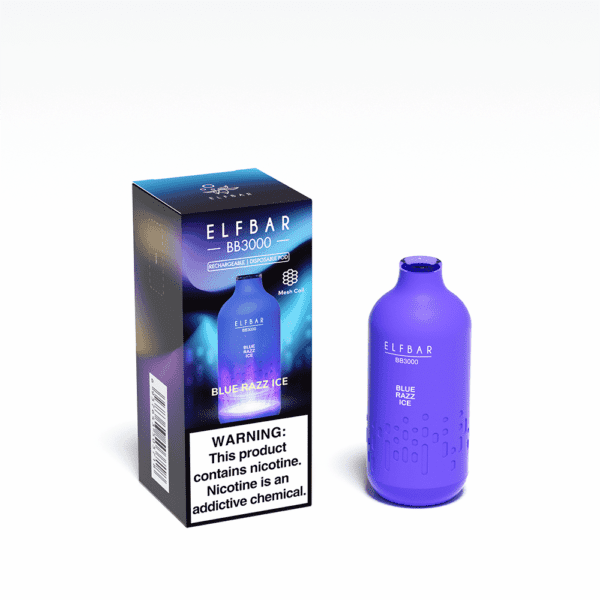 POD DESCARTÁVEL BB3000 3000 PUFFS - BLUE RAZZ ICE - ELF BAR