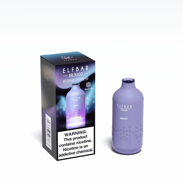 POD DESCARTÁVEL BB3000 3000 PUFFS - GRAPE - ELF BAR