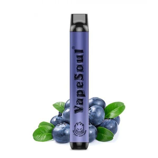 POD DESCARTÁVEL ZERO NICOTINA 1200 PUFFS C/ AJUSTE DE AIR FLOW - BLUEBERRY - VAPESOUL