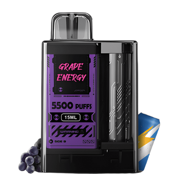 POD DESCARTÁVEL 5% 5500 PUFFS - GRAPE ENERGY- VAPENGIN