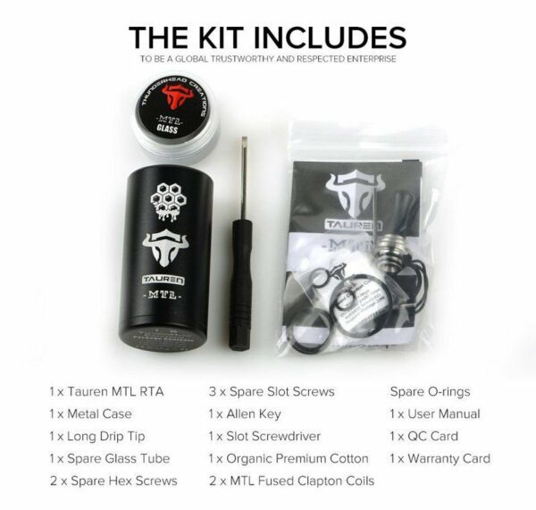 ATOMIZADOR THC TAUREN MTL RTA 2ML 24MM - THUNDERHEAD CREATIONS - Imagem 2