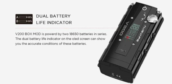 MOD V200 200W VW BOX - AUGVAPE - Imagem 5