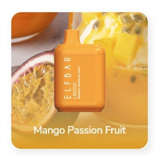 POD DESCARTÁVEL LB5000 5000 PUFFS - MANGO PASSION FRUIT - ELF BAR