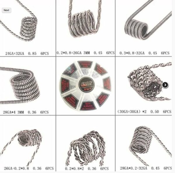 KIT DE RESISTÊNCIAS PRONTAS 8 IN 1 KANTHAL A1 - PIRATE COIL