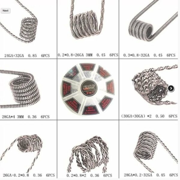 KIT DE RESISTÊNCIAS PRONTAS 8 IN 1 KANTHAL A1 - PIRATE COIL