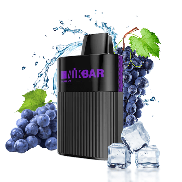 POD DESCARTÁVEL 6000 PUFFS - GRAPE ICE - NIKBAR