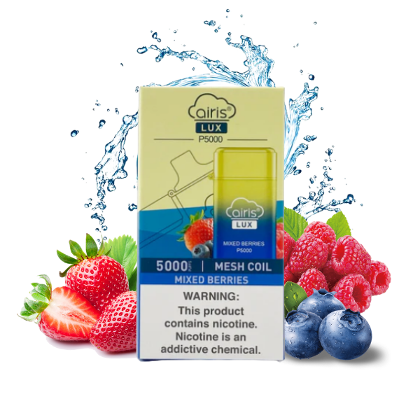 POD DESCARTAVEL LUX P5000 5% - MIXED BERRIES - AIRISTECH