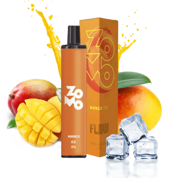 POD DESCARTÁVEL 5% NICSALT ZOMO FLOW 800 PUFFS - MANGO ICE - ZOMO