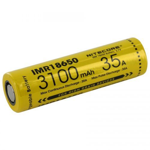 BATERIA 18650 LITHIUM POWER IMR 35A 3100 MAH - NITECORE - UNITÁRIO