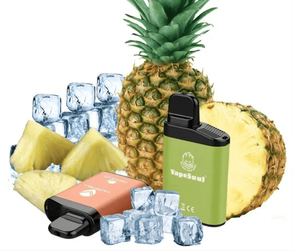 POD DESCARTÁVEL 5% NICSALT V-MAX 3500 PUFFS - PINEAPPLE ICE - VAPESOUL