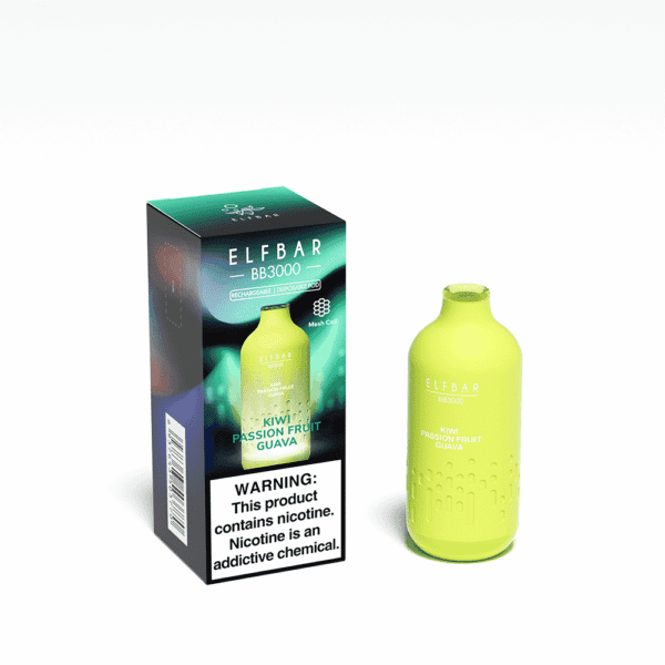 POD DESCARTÁVEL BB3000 3000 PUFFS - KIWI PASSION FRUIT GUAVA - ELF BAR