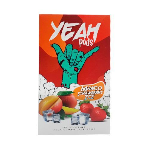 POD ( CARTUCHO ) C/ LÍQUIDO P/ JUUL MANGO STRAWBERRY ICE - YEAH