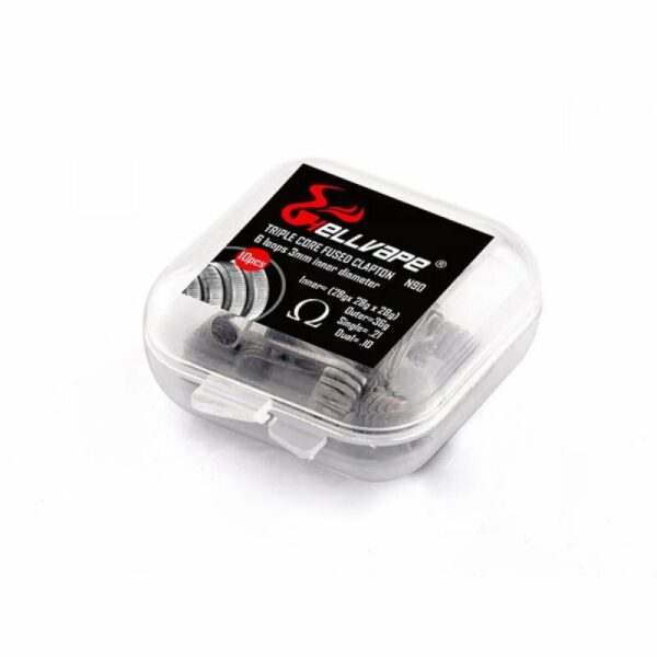 KIT DE RESISTÊNCIAS PRONTAS TRIPLE CORE FUSED CLAPTON 28G - HELLVAPE