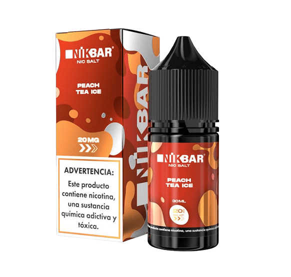 LÍQUIDO NICSALT - PEACH TEA ICE - NIKBAR