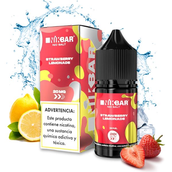 LÍQUIDO NICSALT STRAWBERRY LEMONADE - NIKBAR