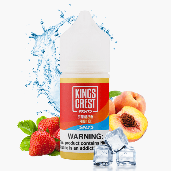 LÍQUIDO NICSALT STRAWBERRY PEACH ICE - KINGS CREST FRUITS