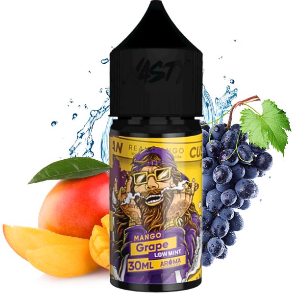 LÍQUIDO NICSALT CUSH MAN MANGO GRAPE - NASTY LOW MINT