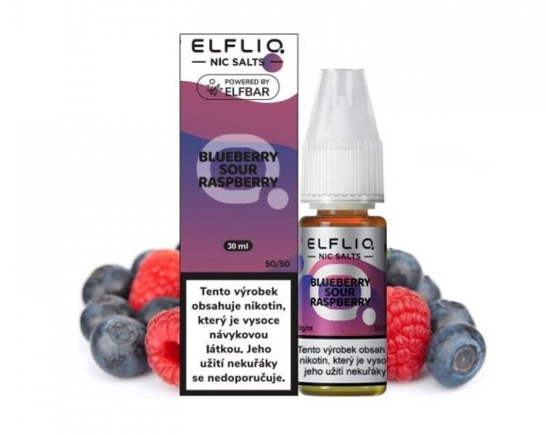 LÍQUIDO BLUEBERRY SOUR RASPBERRY - ELFLIQ NICSALT - ELFBAR - Imagem 2