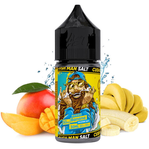 LÍQUIDO NICSALT CUSH MAN MANGO BANANA - NASTY LOW MINT