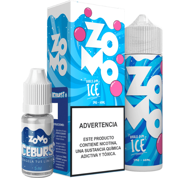 LÍQUIDO FREEBASE BUBBLE GUM ICE – ZOMO ICEBURST