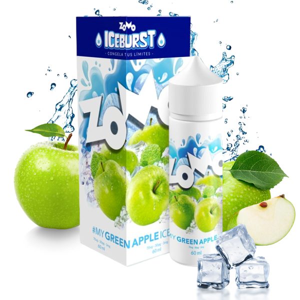LÍQUIDO FREEBASE MY GREEN APPLE ICE - ZOMO ICEBURST