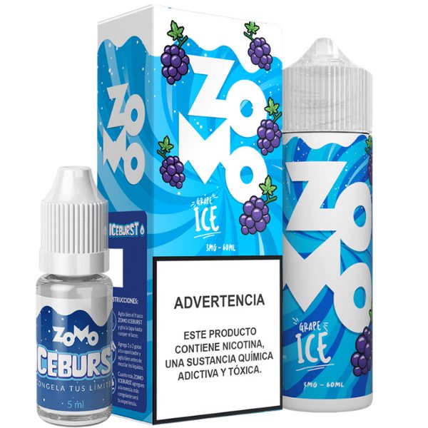 LÍQUIDO FREEBASE GRAPE ICE - ZOMO ICEBURST