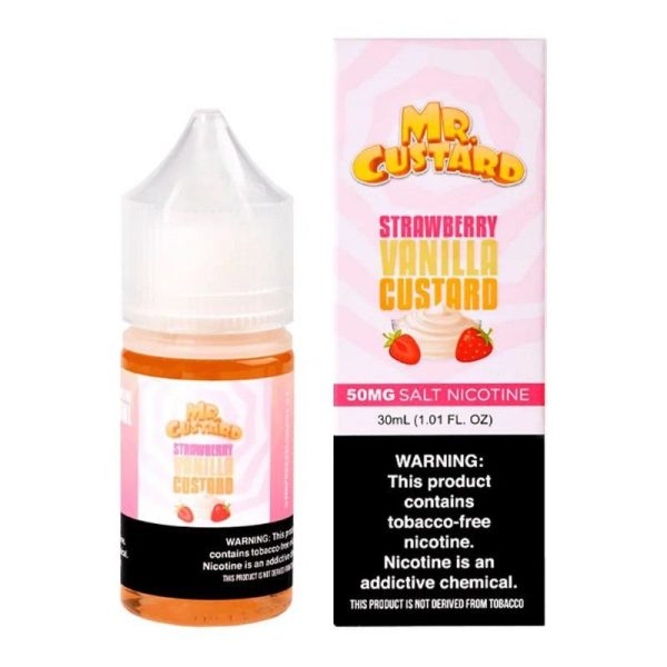 LÍQUIDO NICSALT STRAWBERRY VANILLA CUSTARD - MR CUSTARD - Imagem 2