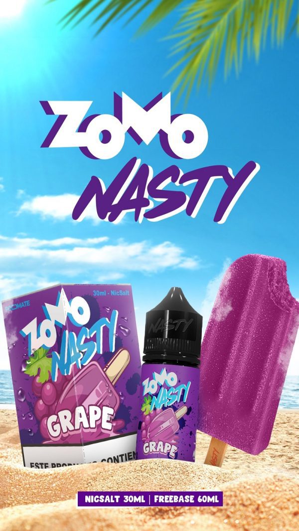 LÍQUIDO FREEBASE PICOLE DE UVA - ZOMO NASTY - Imagem 3