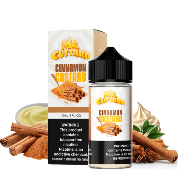 LÍQUIDO FREEBASE CINNAMON CUSTARD - MR CUSTARD