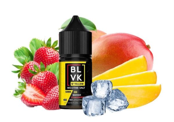 LÍQUIDO NICSALT MANGO STRAWBERRY ICE - BLVK YELLOW - Imagem 2
