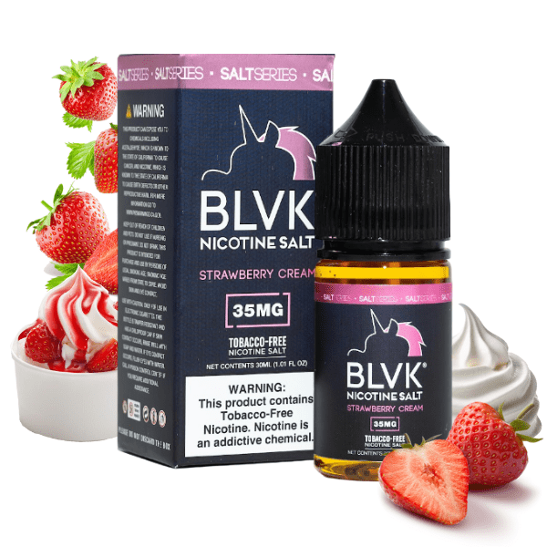 LÍQUIDO NICSALT STRAWBERRY CREAM - BLVK SALT