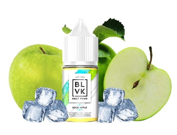 LIQUIDO NICSALT SOUR APPLE ICE - BLVK PLUS - Imagem 2