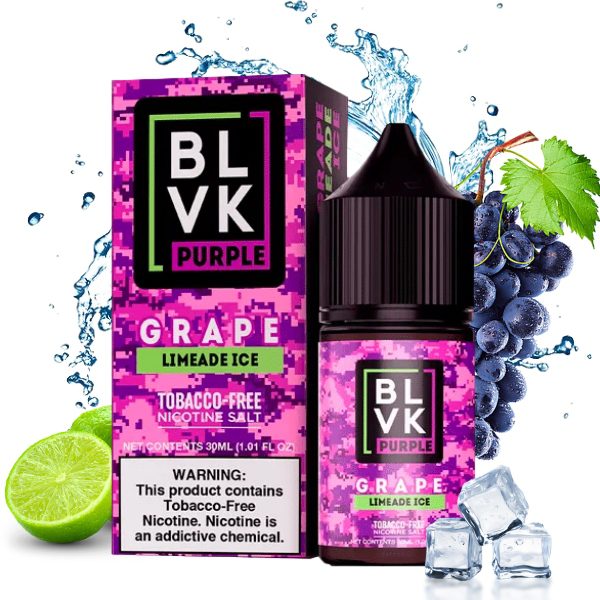 LÍQUIDO NICSALT GRAPE LIMEADE ICE - BLVK PURPLE