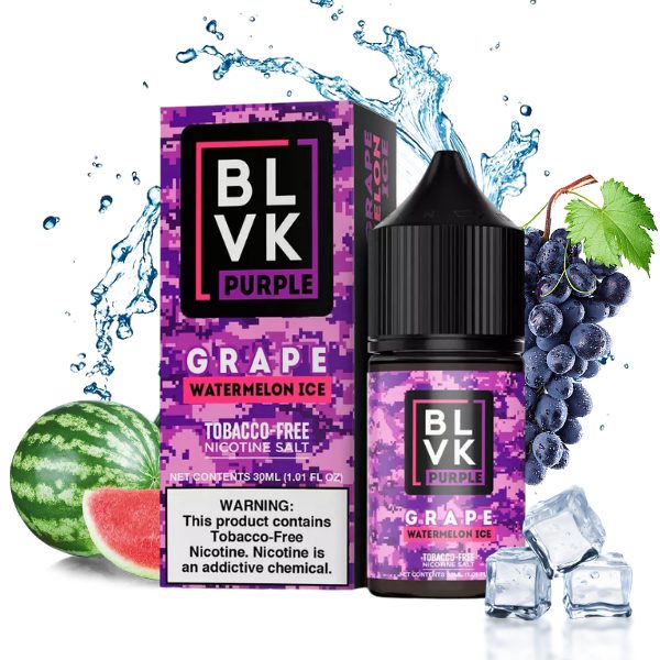 LÍQUIDO NICSALT GRAPE WATERMELON ICE - BLVK PURPLE