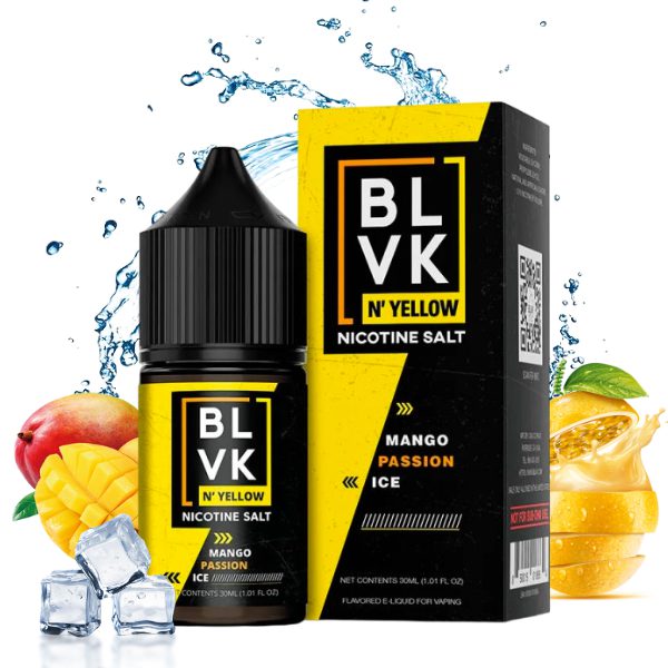 LÍQUIDO NICSALT MANGO PASSION ICE - BLVK YELLOW