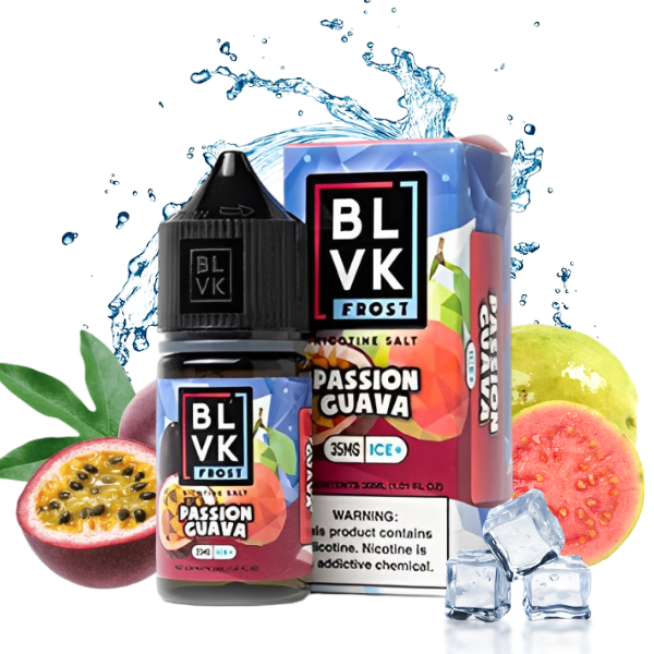 LÍQUIDO NICSALT PASSION GUAVA - BLVK FROST