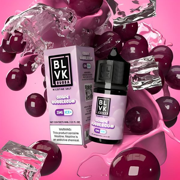 LÍQUIDO NICSALT  GRAPE BUBBLEGUM ICE - BLVK BUBBA - Imagem 2