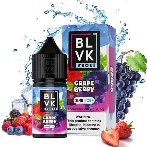 LÍQUIDO NICSALT GRAPE BERRY - BLVK FROST